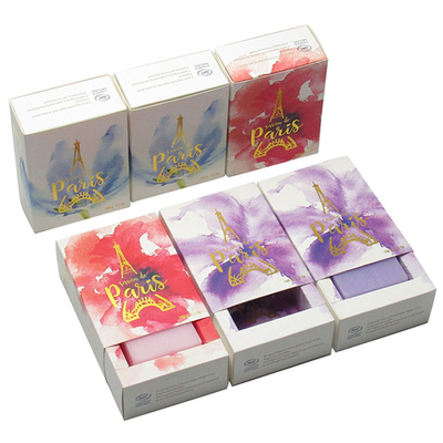 Biordegradable Recyclable Colorful Empty Paper Drawer Customized Printing Packaging Soap Boxes