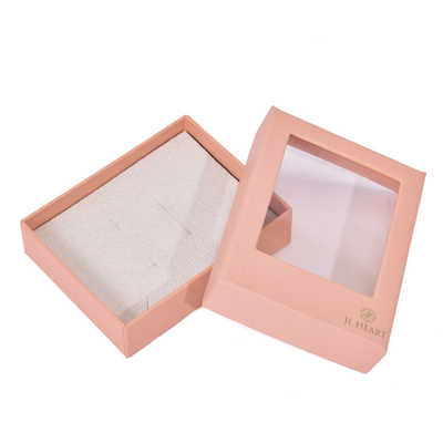 Recyclable Customized Cosmetic Paper Boxes Gift Box With Clear PVC Window
