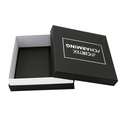 Recycled Materials Customized Design Small Luxury Black Hard Cardboard Lid And Base Gift Box