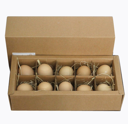 Recyclable Customized Egg Packing Box Recycled Corrugated Brown Packing Paper Foldable Package Boxes